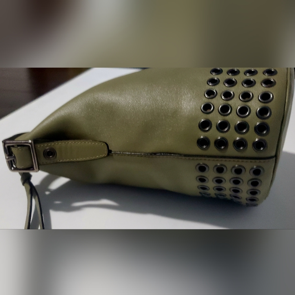 Coach Bleecker Grommets Mini Duffle Bag Glove tanned Leather Crossbody Handbag - Picture 11 of 15